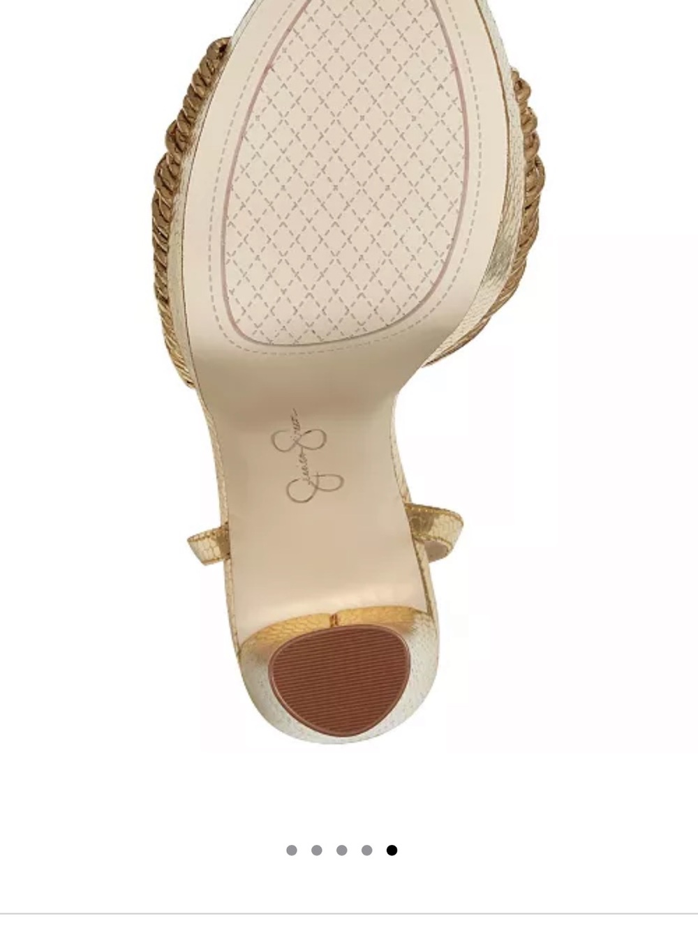 Jessica Simpson's Immie platform sandals heels gold new shoes - Picture 3 of 8